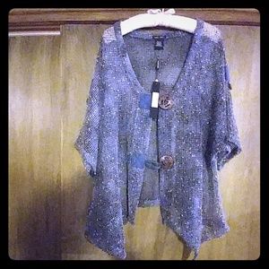 Katie Todd Crochet poncho cardigan